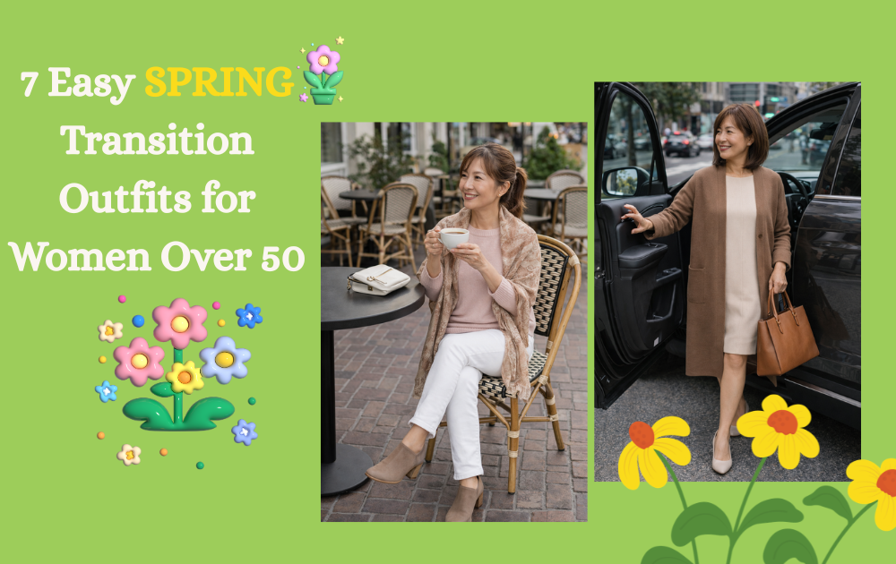 7 Easy Spring Transition Outfits for Women Over 50 (Winter to Spring Style Guide)